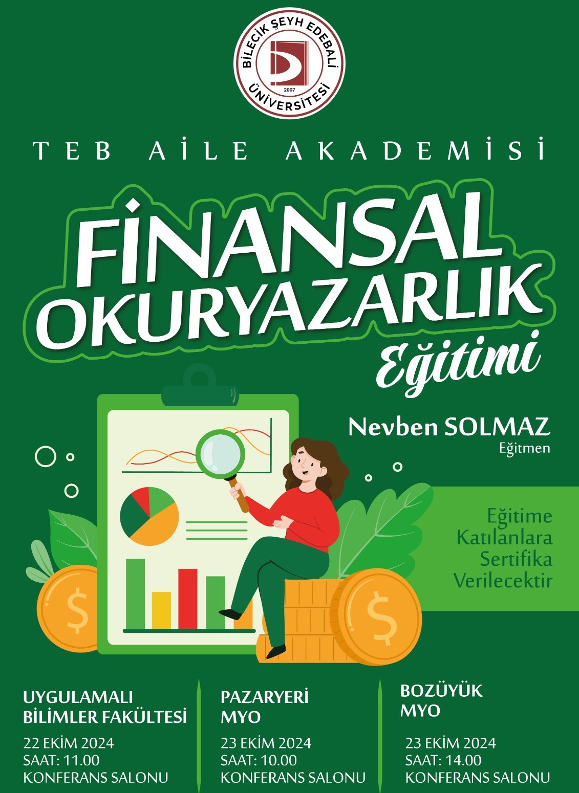 Türkiye Ekonomi Bankası (TEB) Aile Akademisinden Yüksekokulumuza Finansal Okuryazarlık Eğitimi 